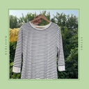 Black and white lining shirt