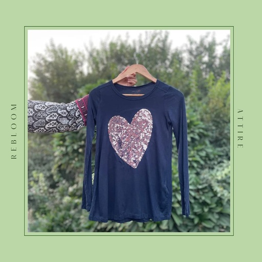 Sequin Heart Top