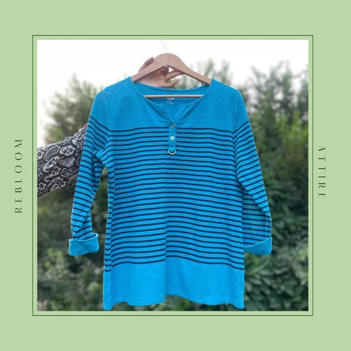 Blue Pullover Top