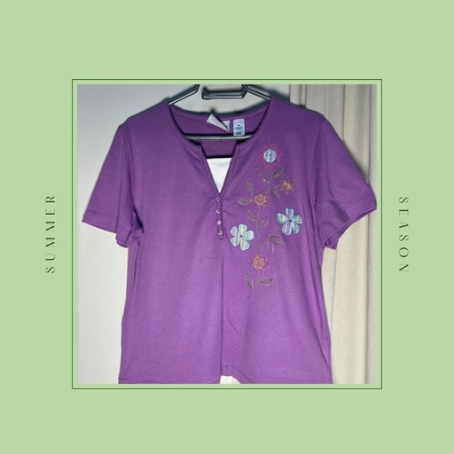Embroidered Floral T-Shirt
