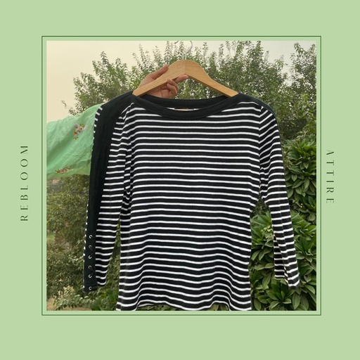 Black and White Striped Shirt