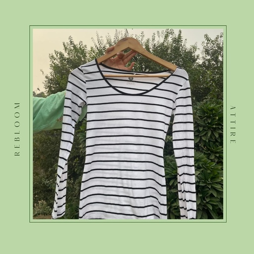 Black Whit Striped Shirt