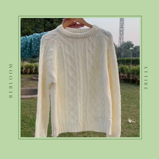 White Knitted Sweater