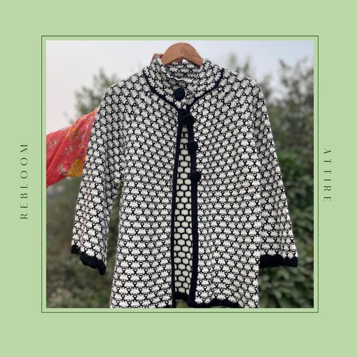 Black and White Pattern Cardigan