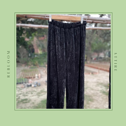 Black Velvet Trousers