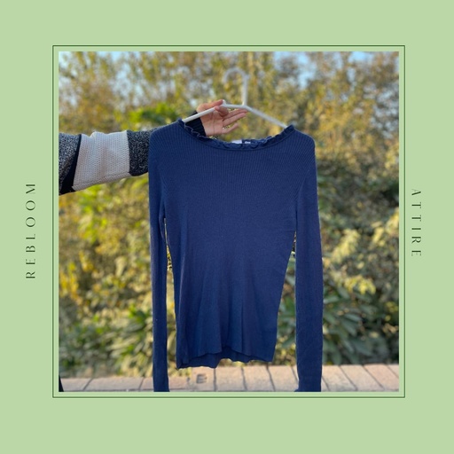 Navy Fitted Top