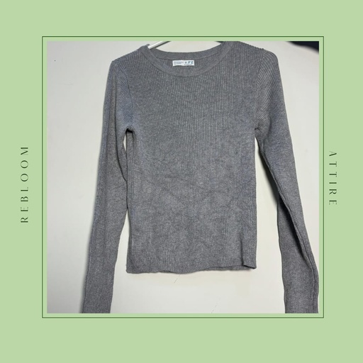 Grey Fitted Top