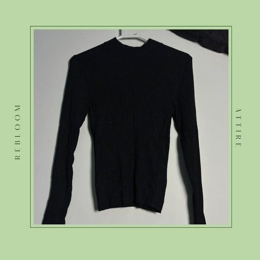 Black Slim Fit Top