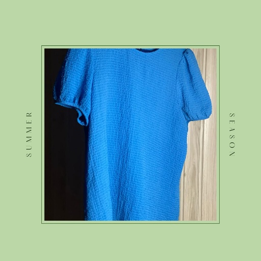 Blue Textured Top