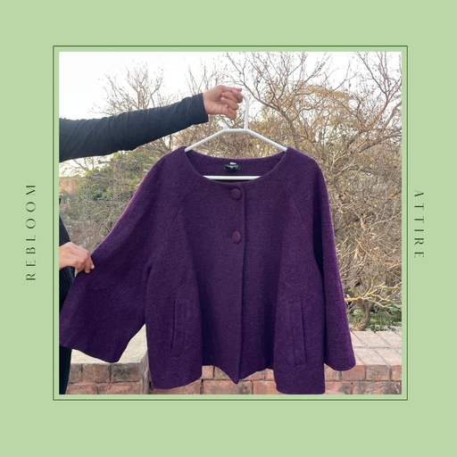Purple Poncho Blazer