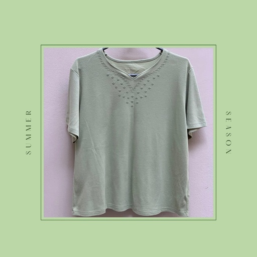 Budding Green embroidered shirt