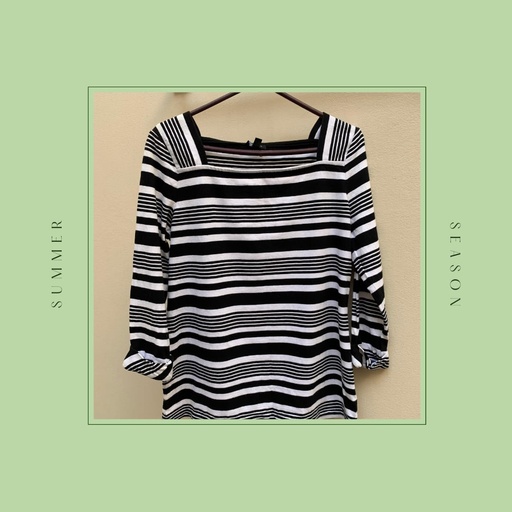 Black and white striped top