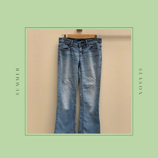 Wide leg blue pants